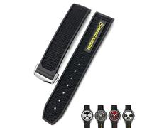 QSYJCCXD Caucho natural 20 mm 21 mm 22 mm Banda de reloj para Omega Speedmaster Seamaster 300 Soft Silicone Moonwatch S Reloj Strap Men