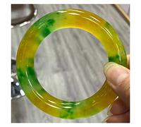 QSYJCCXD Clase DE Bajos Esmerald Ice TRANSPARENTO Amarillo Amarillo Color Jade Jade Jade Bangle Give Women Gifts Joyería (61-62 mm)