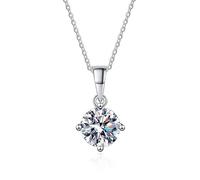 QSYJCCXD Colgantes de moissanita para mujer, collar puro S925, cadenas de boda brillantes