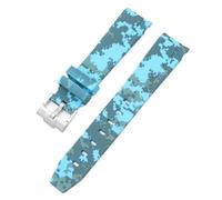 QSYJCCXD Correa de camuflaje para Omega para Swatch Moonswatch Curvado Silicona Pulsera de goma Hombres para mujeres Sport Watch Band Accesorie de 20 mm