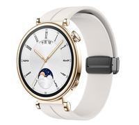 QSYJCCXD Correa de hebilla magnética de 18 mm para el reloj GT 4 41 mm Reemplazo de la pulsera Sport Silicona Correa Bracelet GT4 Watch Band
