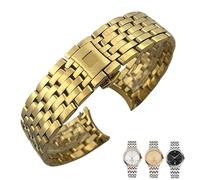 QSYJCCXD Correa de reloj de acero inoxidable 316L con extremo curvado de 20 mm, 16 mm, 19 mm, para Omega DE VILLE PRESTIGE Orbis Edition, cierre plegable, 16mm, A