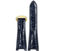 QSYJCCXD Correa de reloj de cuero con hebilla plegable sustituto Omega Constellation Series Hombres Interfaz cóncava Correa de reloj de cuero con 25 mm, 25-14mm