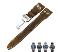 QSYJCCXD Correa de reloj de cuero de 20 mm, 21 mm, 22 mm, correa de reloj para IWC Pilot Mark PORTUGIESER PORTOFINO para pulsera de hombre, 22mm, A