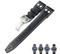 QSYJCCXD Correa de reloj de cuero de 20 mm, 21 mm, 22 mm, correa de reloj para IWC Pilot Mark PORTUGIESER PORTOFINO para pulsera de hombre, 20mm, A