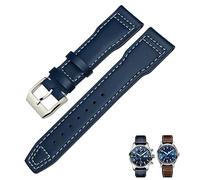 QSYJCCXD Correa de reloj de cuero genuino de 20 mm, 21 mm, 19 mm, 22 mm, correas de cuero vacuno para IWC Mark Big Pilot Spitfire, accesorios de reloj PORTOFINO, 20mm, A