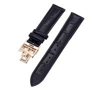 QSYJCCXD Correa de reloj de cuero vacuno de doble cara de 19 mm, 20 mm, 22 mm, para Vacheron VC, correa de reloj Constantin para hombres y mujeres, pulseras de cuero vacuno, 22mm, A