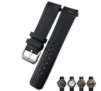 QSYJCCXD Correa de reloj de goma fluorina de 22 mm bandas de reloj azules suaves para la familia IWC Aquatimer Family for Men Bracelet