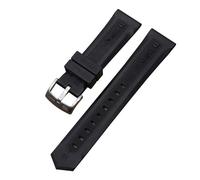 QSYJCCXD Correa de reloj deportiva de silicona de goma natural, impermeable, resistente al sudor, hebilla de reloj de acero fino, 20 y 22 mm, 22mm