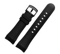 QSYJCCXD Correa de reloj Fluororubber 24 mm para Graham Watches Band Pulsera de goma Mens Sport Watch Band de la banda Curred Watch Band Blue Color