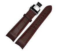 QSYJCCXD -Curved End Men Watchband Straps para BL9002-37 05A BT0001-12E 01A Matrícula de marca Genuine Leather con hebilla de mariposa 20 21 22 mm