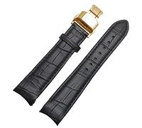 QSYJCCXD -Curved End Men Watchband Straps para BL9002-37 05A BT0001-12E 01A Matrícula de marca Genuine Leather con hebilla de mariposa 20 21 22 mm