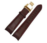 QSYJCCXD -Curved End Men Watchband Straps para BL9002-37 05A BT0001-12E 01A Matrícula de marca Genuine Leather con hebilla de mariposa 20 21 22 mm