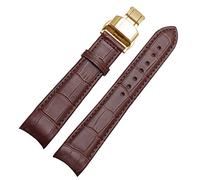 QSYJCCXD -Curved End Men Watchband Straps para BL9002-37 05A BT0001-12E 01A Matrícula de marca Genuine Leather con hebilla de mariposa 20 21 22 mm