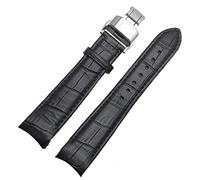 QSYJCCXD -Curved End Men Watchband Straps para BL9002-37 05A BT0001-12E 01A Matrícula de marca Genuine Leather con hebilla de mariposa 20 21 22 mm