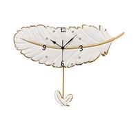 QSYJCCXD Estilo Forma de Plumas Reloj de Pared Modern Soom Pendulum Quartz Reloj Creative Personalidad Art Deco Relojes de Pared silenciosos no Ticking
