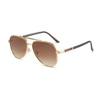 QSYJCCXD Gafas de sol clásicas de moda 2025 para hombres y mujeres, retro, tamaño grande, color degradado, protección UV, C4doubletea, Talla única