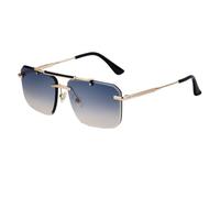 QSYJCCXD Gafas de sol clásicas sin marco para mujeres y hombres, lujosas, vintage, sin montura doble, lentes de sol para conducir, para hombre, C5verdeamarillo, Talla única