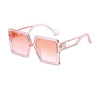 QSYJCCXD Gafas de sol para mujer, vintage, de gran tamaño, UV400, Pink, Talla única