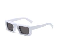 QSYJCCXD Gafas de sol pequeñas para mujer, estilo steampunk, vintage, de lujo, rectangulares, punk, X-c2-blanco, Talla única