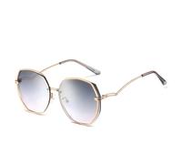 QSYJCCXD Gafas de sol poligonales vintage sin marco para mujer, con marco de metal, UV400, 2 (Reino Unido), Talla única