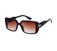 QSYJCCXD Gafas de sol rectangulares vintage para mujeres y hombres, gafas de sol de lujo con marco grueso para hombre, estilo punk para viajes al aire libre, C2doublebrown, Talla única