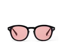 QSYJCCXD Gafas de sol redondas clásicas para mujer, estilo retro, con forma de uñas de arroz, pequeñas, ovaladas, lentes azules, lentes de océano, UV400, E352 Rojo, Talla única
