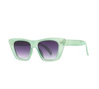 QSYJCCXD Gafas de sol retro para mujer, colores caramelos, gafas de sol para hombre, color azul y rosa, UV400, Gradiente verde y gris, Talla única