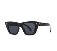 QSYJCCXD Gafas de sol retro para mujer, colores caramelos, gafas de sol para hombre, color azul y rosa, UV400, negro/gris, Talla única
