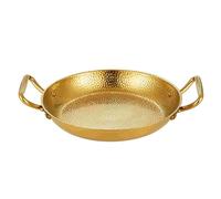 QSYJCCXD Grilla Paella Pan, sartén de Barbacoa de Acero Inoxidable con sartén de paellapanish, sartén de Orejas Dobles de Acero Inoxidable, Utensilios de Cocina para Cocina Antiadherente para Casas o