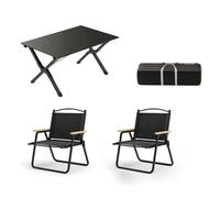 QSYJCCXD Juego de Mesa de Picnic de Aluminio portátil para Acampar de 3 mesas Plegables con diseño Enrollable liviano y Duradero para Uso en Interiores y Exteriores