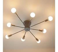 QSYJCCXD Lámpara de araña Moderna de Mediados de Siglo, iluminación de Techo de Metal Industrial, lámpara de Techo de Montaje en Semi Descarga, lámparas de Techo E27