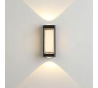 QSYJCCXD Luces de Pared al Aire Libre 8W/16W/24W LED de iluminación Exterior LED, 3000k Luces de Porche de Montaje Blanco cálido, lámpara al Aire Libre para Entrenador de Garaje de Patio