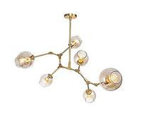 QSYJCCXD Luz de Colgante Ajustable Luz de lámpara Modern Candelier Sputnik Lights 6 Lights E27 Mid Century Techo Luz de luz para el Comedor de Cocina de la Barra del Pasillo, Blanco, 9 Luces