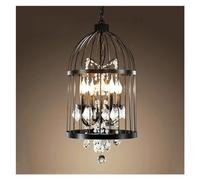 QSYJCCXD Luz de Techo de Jaula de pájaros de Cristal Vintage Bar Dormitorio de Comedor Luz de Techo lámparas Colgantes Colgantes, iluminación de Cristal ambición elevada