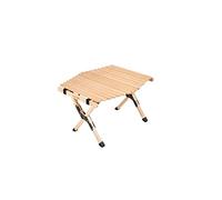 QSYJCCXD Mesa de Campamento Huevo portátil Rollo de Huevo Tipo Plegable Tipo de Madera sólida Escritorio de Mesa de Escritorio Ami -Persona Use Muebles para Acampar (Color: marrón) (bei
