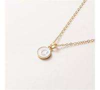 QSYJCCXD Metal AZ 26 Letras inglesas Iniciales de Alfabeto Collar Colgante Mujeres Hombres Regalo-yo