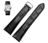 QSYJCCXD Mira la correa para la serie de calibre de tanque genuino cuero mecánico de cuero hombres y mujeres de 20 mm 23 mm 23 mm 25 mm Banda de reloj