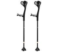 QSYJCCXD Muleta de Altura Ajustable del antebrazo, muletas ergonómicas Que absorben el Codo, con el Mango cómodo de Asistencia Liviana, para Hombres/Mujeres, Negros