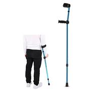 QSYJCCXD Muleta para el antebrazo Plegable para Adultos con Manguito Abierto, Palo para Caminar Ajustable portátil Azul, para Ancianos, discapacitados y con discapacidad física, 1 Unidad