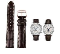 QSYJCCXD Muñeca de cuero de 19 mm de 20 mm de 21 mm, para colección de maestros L3 L4 L2.628/L2.673 Reloj Strap Cowhide Butterfly Buckle Bolly Band