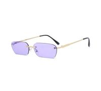 QSYJCCXD Nuevas Gafas de Sol sin Borde de la Moda 2025 Tendencia a la Tendencia de los Hombres Amarillos Azules claros