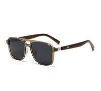 QSYJCCXD Nuevo 2025 Retro Square Double Bridges Men Gafas de Sol polarizadas Rivalles Mujeres Sol Gafas