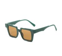 QSYJCCXD Nuevos lentes de sol degradados coloridos para mujer 2025, retro, para hombre, UV400, verde marrón, Talla única