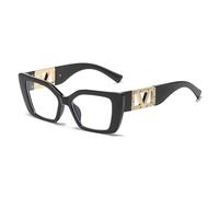 QSYJCCXD Nuevos lentes de sol rectangulares para mujer 2025, C1-1 Negro Blanco, Talla única