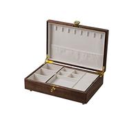 QSYJCCXD Organizadores de Maquillaje Joyero de joyería Simple Retro Box Ring Collar Collar Collar Reloj Caja de Almacenamiento Joya de Madera 13.38 Pulgadas Case de joyería