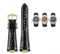 QSYJCCXD Para el cinturón de reloj de cuero genuino 5711 5712g Nautilus Reloj Strap Interfaz especial 25 mm*13 mm Bandas de relojes para hombres