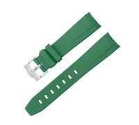 QSYJCCXD Para la banda de reemplazo de relojes de Omega Speedmaster curvado sin correa de goma de gapas mujeres 20 mm 21 mm 22 mm Bandas de reloj de oro plateado Rose negro Hebilla