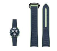 QSYJCCXD Para Omega X Swatch Joint Moonswatch Celestial Sports Watch Store Strap Curved End Watches Band New Rubber Silicone Bands