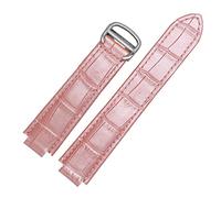 QSYJCCXD para Pulseras Color de Calidad Genuina Bandas de Cuero de Cuero Despliualización de reemplazo de Hebillas Correa de Cuero Brazalete Femenino